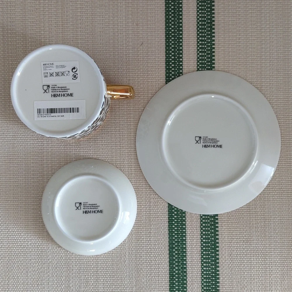 Leopard Tea Set With Gold Rim - Picture 7 of 7